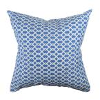 Vesper Lane Blue Intertwined Diamonds Jacquard Throw Pillow