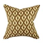 Vesper Lane Brown Grid and Dot Jacquard Throw Pillow