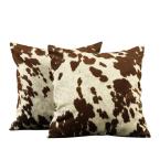 HomeSullivan Polyester Cowhide Print Toss Pillow (Set of 2)