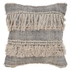 LR Resources Zanthia Bespeckled 20 in. x 20 in. Natural/Black Indoor Throw Pillow