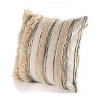 LR Resources Zanthia Wild Streak Black Natural 20 in. x 20 in. Indoor Throw Pillow