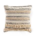 LR Resources Zanthia Wild Streak Black Natural 20 in. x 20 in. Indoor Throw Pillow