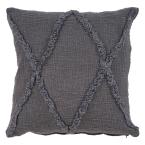 LR Resources Carlton Charcoal Diamonds Indoor 20 in. x 20 in. Throw Pillow