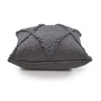 LR Resources Carlton Charcoal Diamonds Indoor 20 in. x 20 in. Throw Pillow