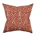 Vesper Lane Modern Red Damask Designer Throw Pillow